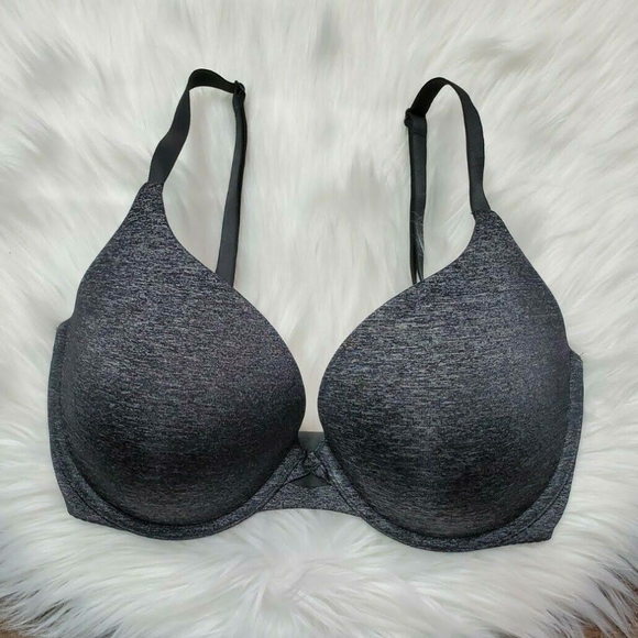Victoria's Secret Perfect Shape Padded Push-Up Underwire Bra 32B Gray Lingerie